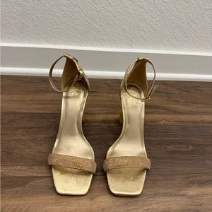 Vince Camuto gold heels